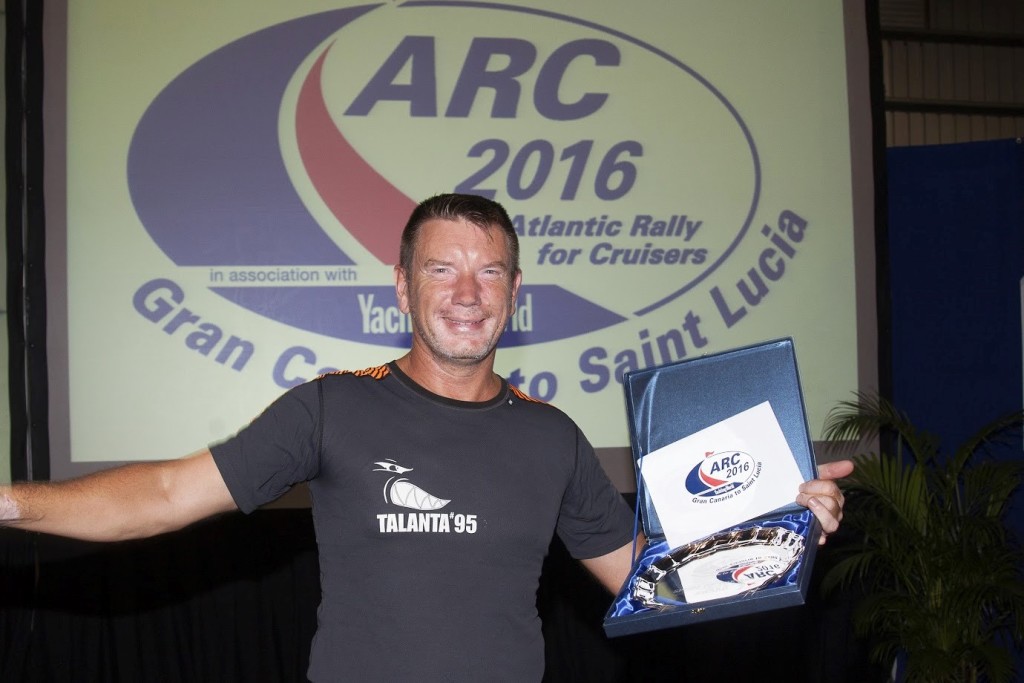 Svenske skepparen Mikael Ryking tilldelas hederutmärkelsen "The Spirit of the ARC".