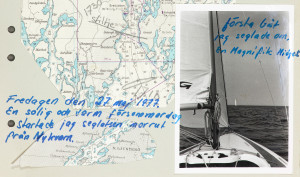 Fredagen den 27 maj 1977. En solig och varm försommardag startade jag och seglasten norrut från Nykvarn.