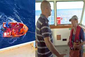 Elizabeth Dabrowny räddades ombord på fraktfartyget Orange Star. Bild: Privat