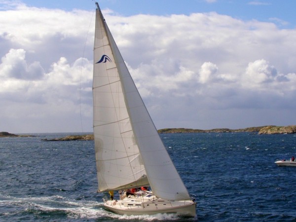 En Hanse 411 från 2005 är an av båtarna som visas upp i Henån i helgen. BILD: XLNT Yachting