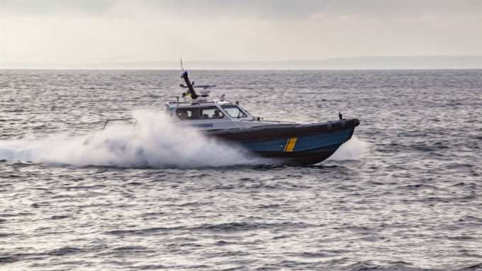 KBV 474 är en av Kustbevakningens höghastighetsbåtar.