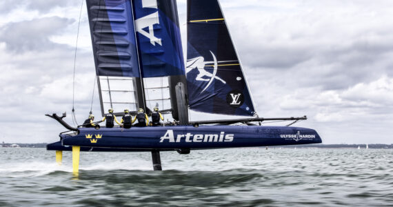 First outing on the new AC45F. Artemis Racing.  14th of July, 2015, Portsmouth, UK