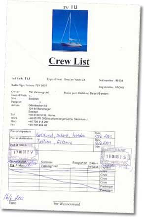 Crew list